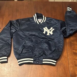 Vintage Diamond STARTER Navy and White Bomber Jacket